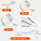 3-контактный Американский ЕС кабель переключателя провода Соединительный кабель для T5 Светодиодная трубка соединитель 30 см двухсторонний кабель провод для T5 T8 светодиодная трубка свет