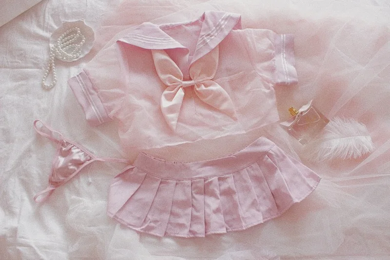 3 шт./комплект женские прозрачные трусики и мини-юбка | Тематическая одежда