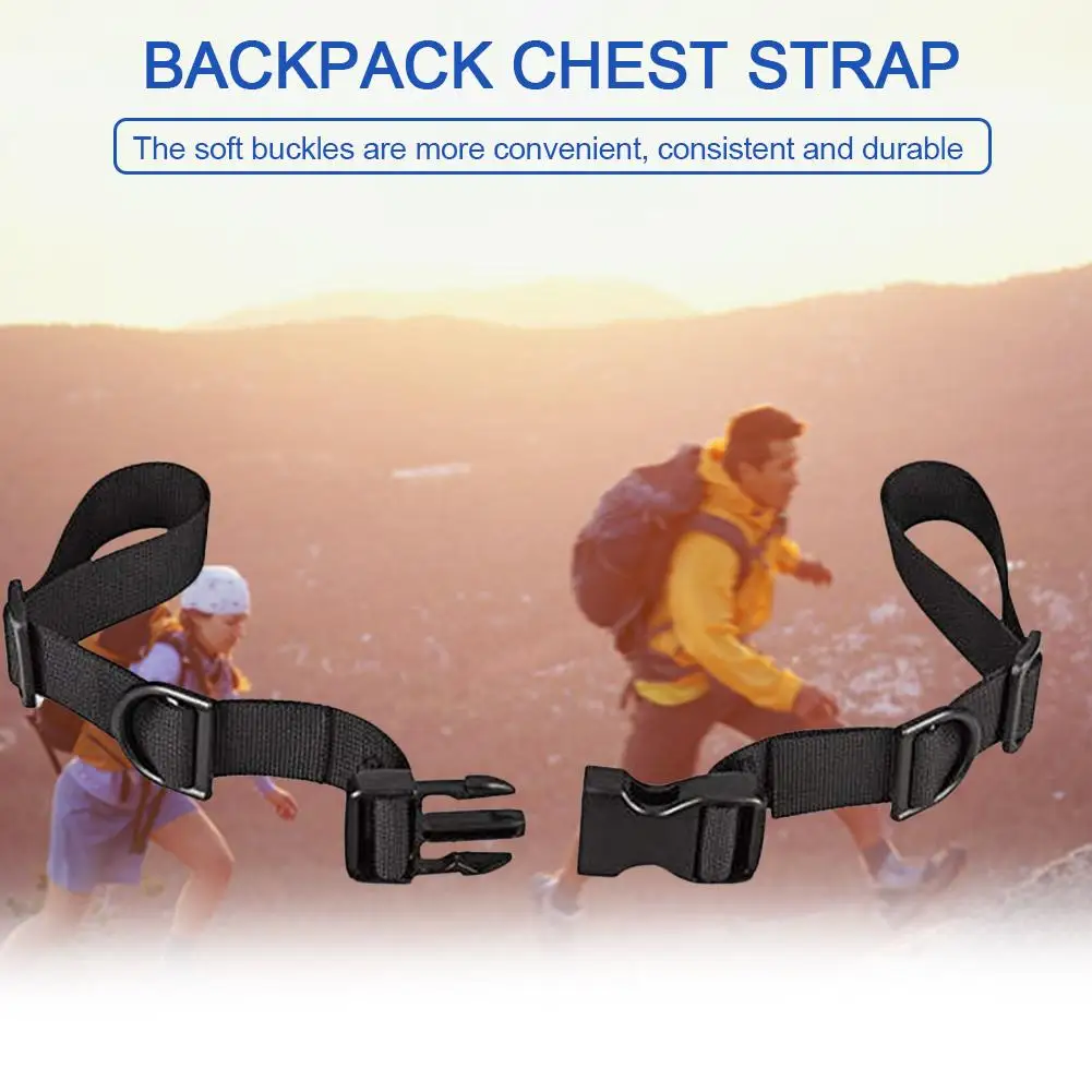 

Backpack Chest Strap Heavy Duty Adjustable Strap Saccular Sternum With Soft Buckle Suitable For Outdoor Mountaineering Hiking