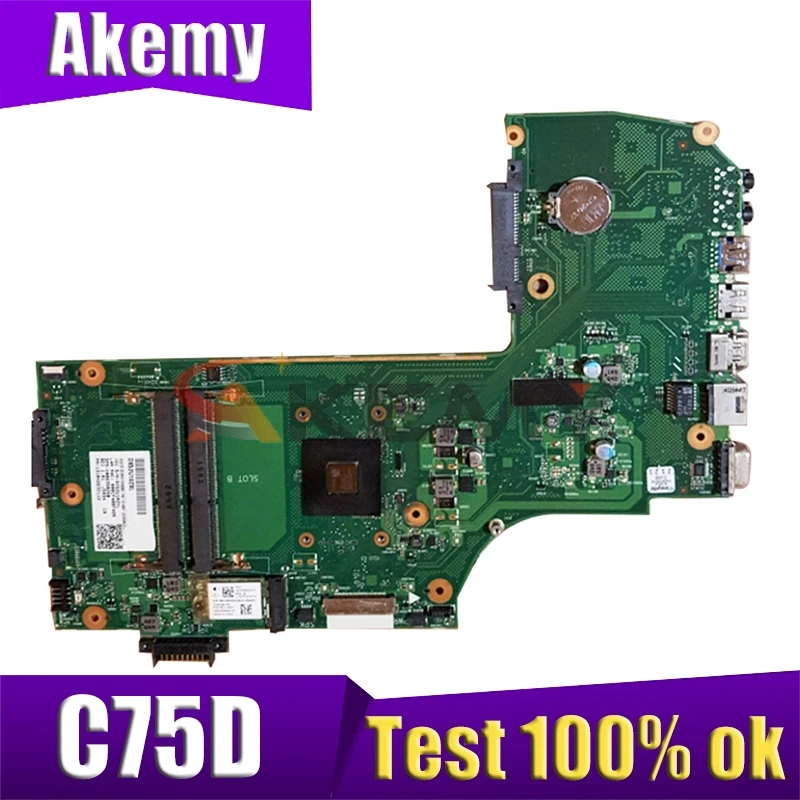 

Материнская плата AKEMY V000358250 для ноутбука TOSHIBA Satellite C75 C75D AM6310, материнская плата для ноутбука 6050A2632101-MB-A01 DDR3