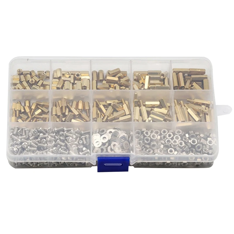 

910 шт. M3 Мужская Женская Шестигранная латунная Проставка с винтовой гайкой с круглой головкой и стандартной установкой материнской платы