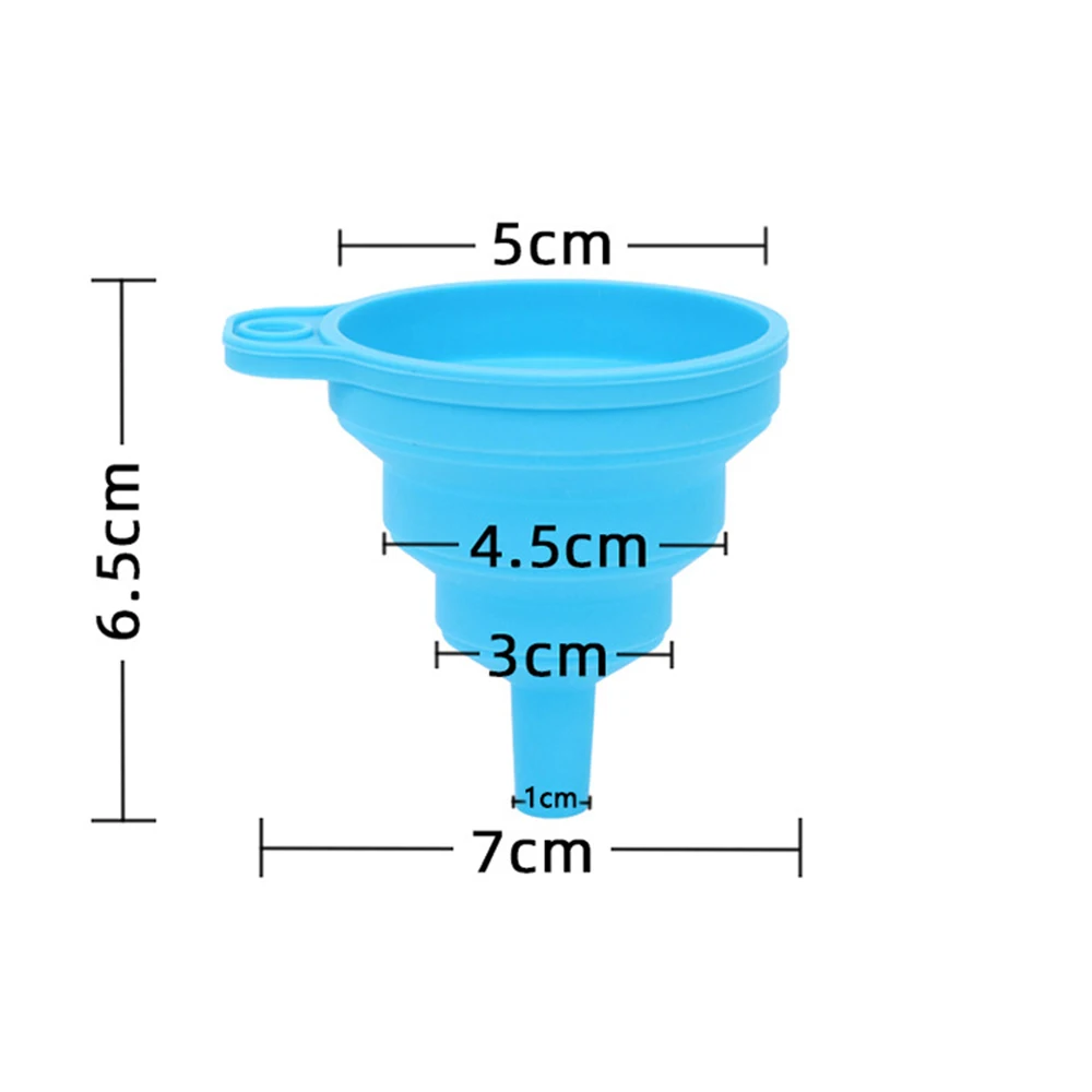 

1Pcs Foldable Mini Funnel Kitchen Olive Oil Colander Retractable Portable Food Grade Silicone For Cooking Kitchen Gadgets