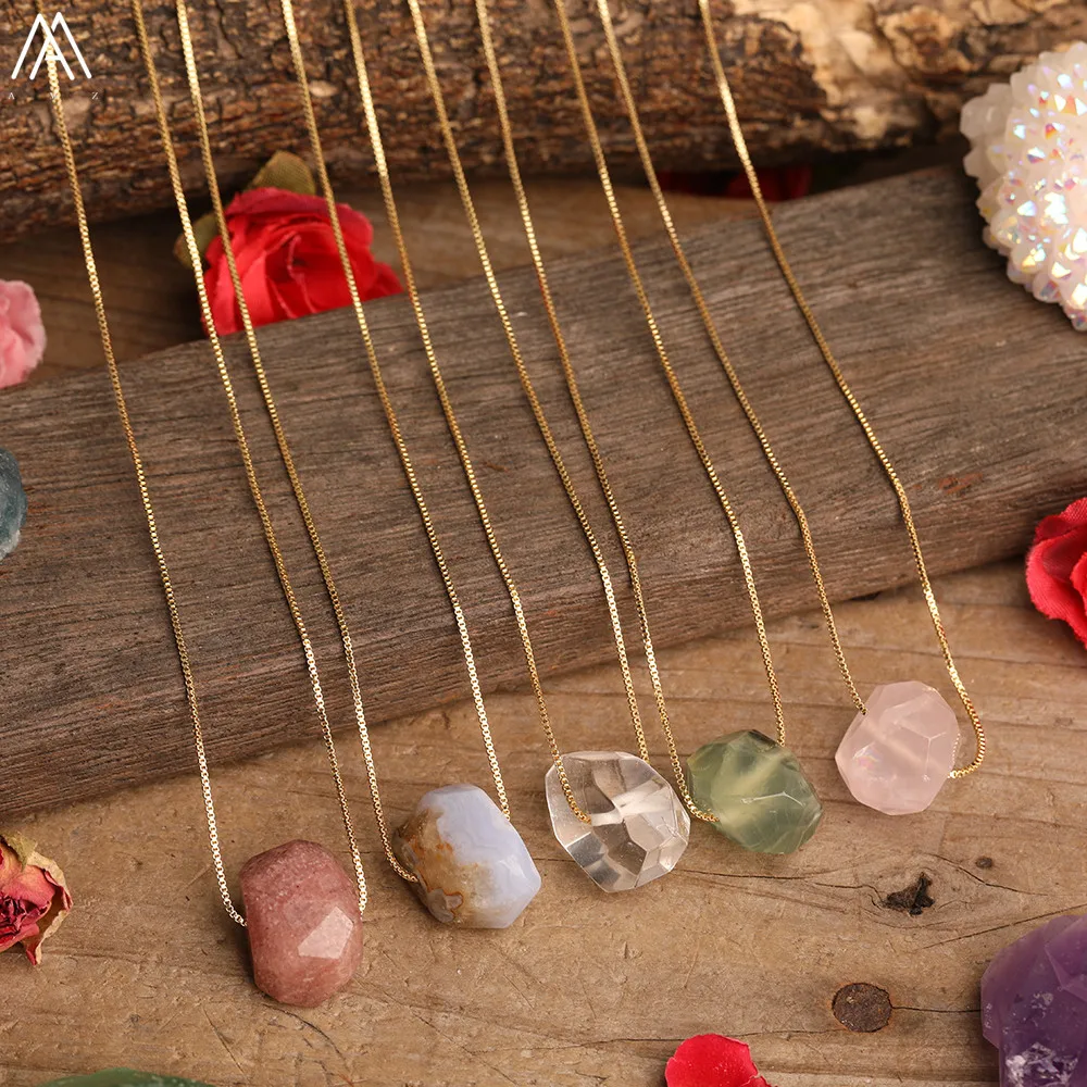 Натуральные Розовые розы кварц фиолетовый Агат Камень самородки бусины ожерелье