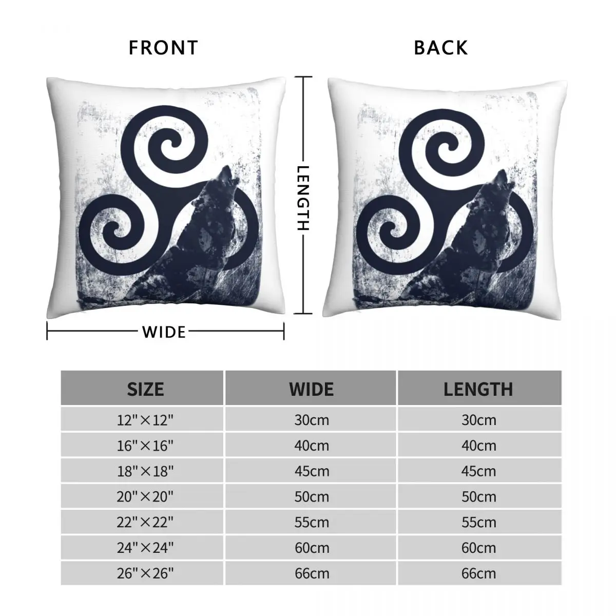 Подростковая Подушка волка чехол Triskele и волк спальня на молнии Чехол Весенняя