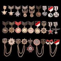 apparel fashion brooch breastpin order of merit college army rank metal badges applique for clothing am 2685
