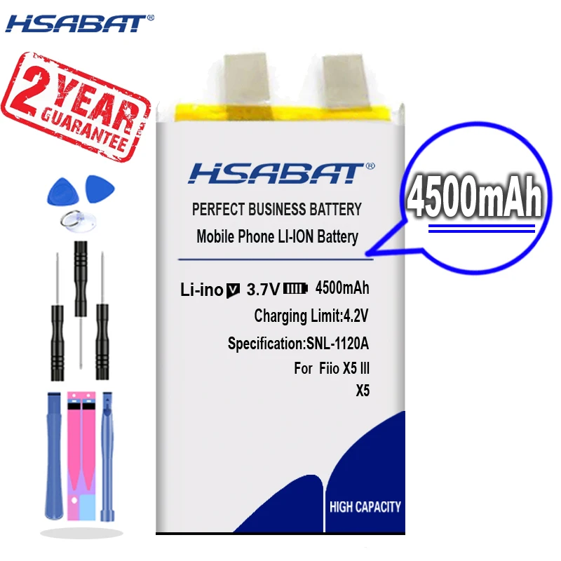 Новое поступление [HSABAT] сменный аккумулятор на 4500 мАч для проигрывателя Fiio X5 III Gen 3