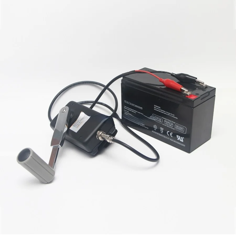 

12V Hand Crank Dynamo Generator Rechargerable Battery Charger With Crocodile Clip