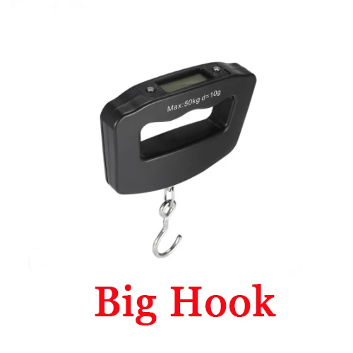 Hook Style 50 кг 10 г портативный мини цифровой Весы Ручной крючок для рыбы Висячие весы электронное взвешивание багажные весы светодиодный баланс - Цвет: Hook Style