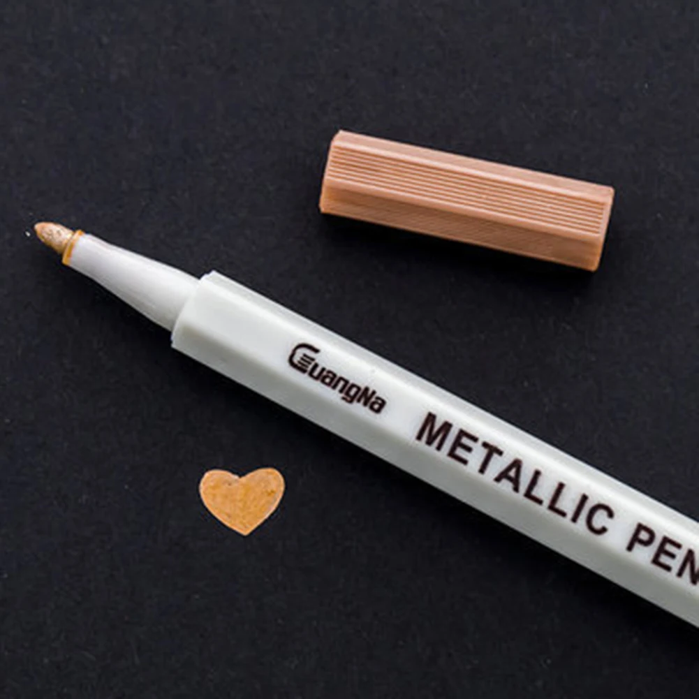 

10/12/15Pcs Metallic Art Painting Paper Drawing Signature Marker Pen Stationery Student marker pen school office supplies