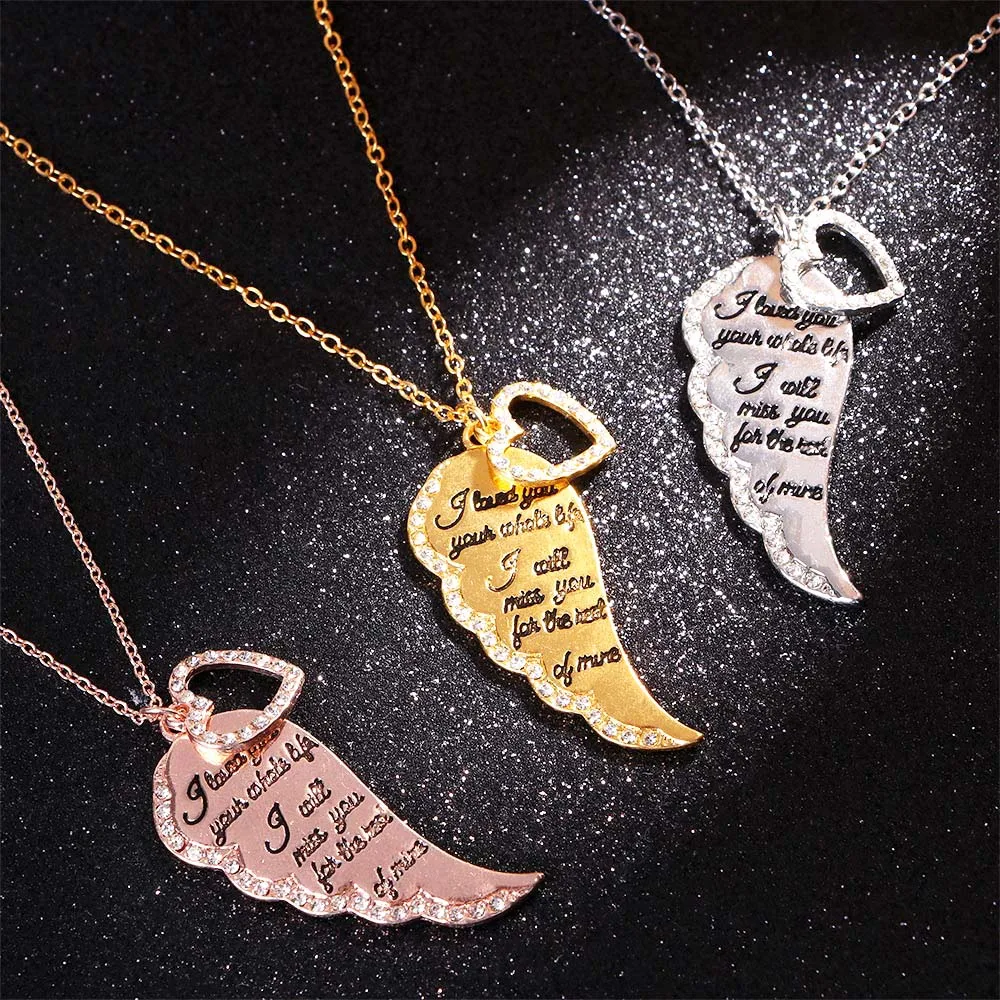 Вдохновляющие Слова ожерелье унисекс элегантный шепот в моем сердце кольцо с