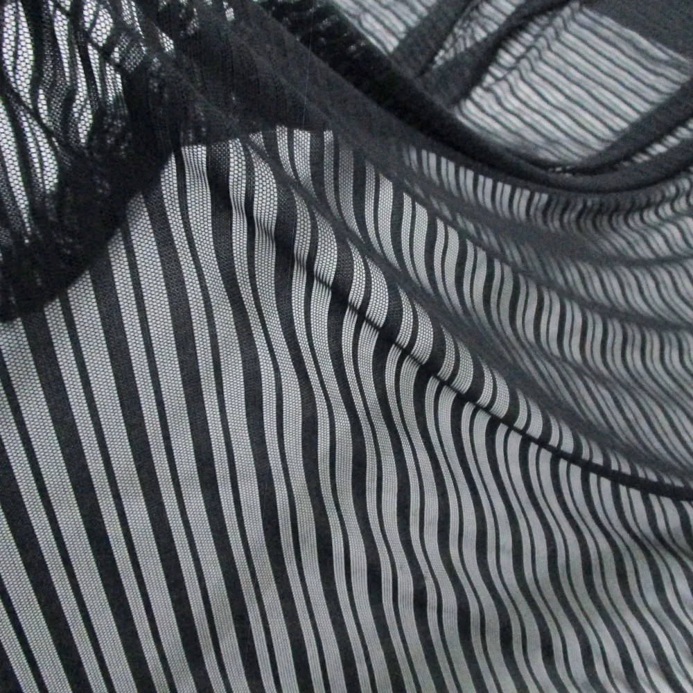 Новая французская черная классическая стрейчевая сетчатая ткань