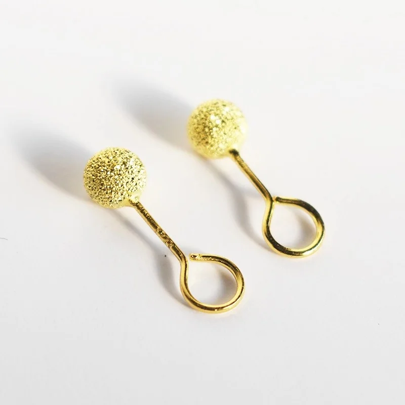 Женские серьги из серебра 925 пробы ZOBEI геометрические с круглыми бусинами