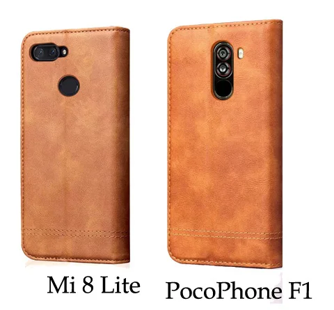 Чехол-бумажник из искусственной кожи для Xiao mi PocoPhone F1 mi 8 Lite A1 A2 5X 6X откидной Чехол-книжка с отделением для карт чехол для Xiao mi 8 SE