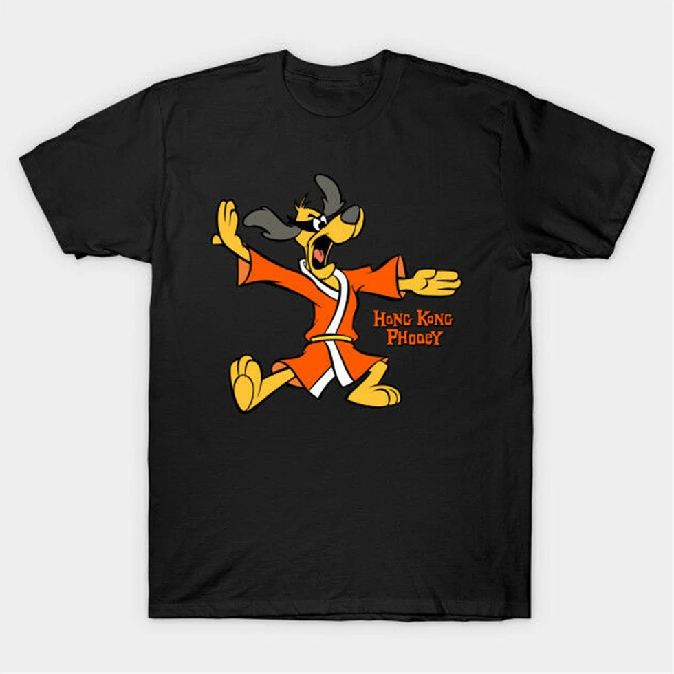 Hong Kong Phooey Ii забавная черная футболка с рисунком модная в классическом