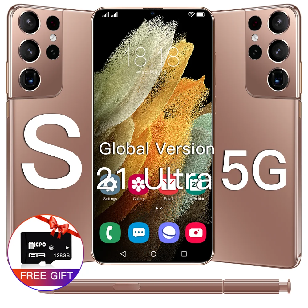 Сверхтонкий смартфон S21 + 6 дюйма 5000 мАч 10 ядер 16 ГБ 512 4G LTE|Смартфоны| |