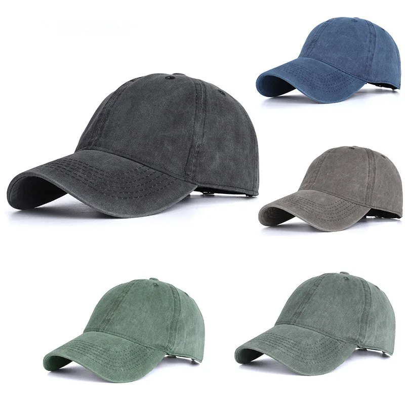 

2020 High Quality Men Washed Cotton Baseball Cap Women Vintage Snapback Hat Adjustable Trucker Outdoor Caps Black Dad Hat Bone