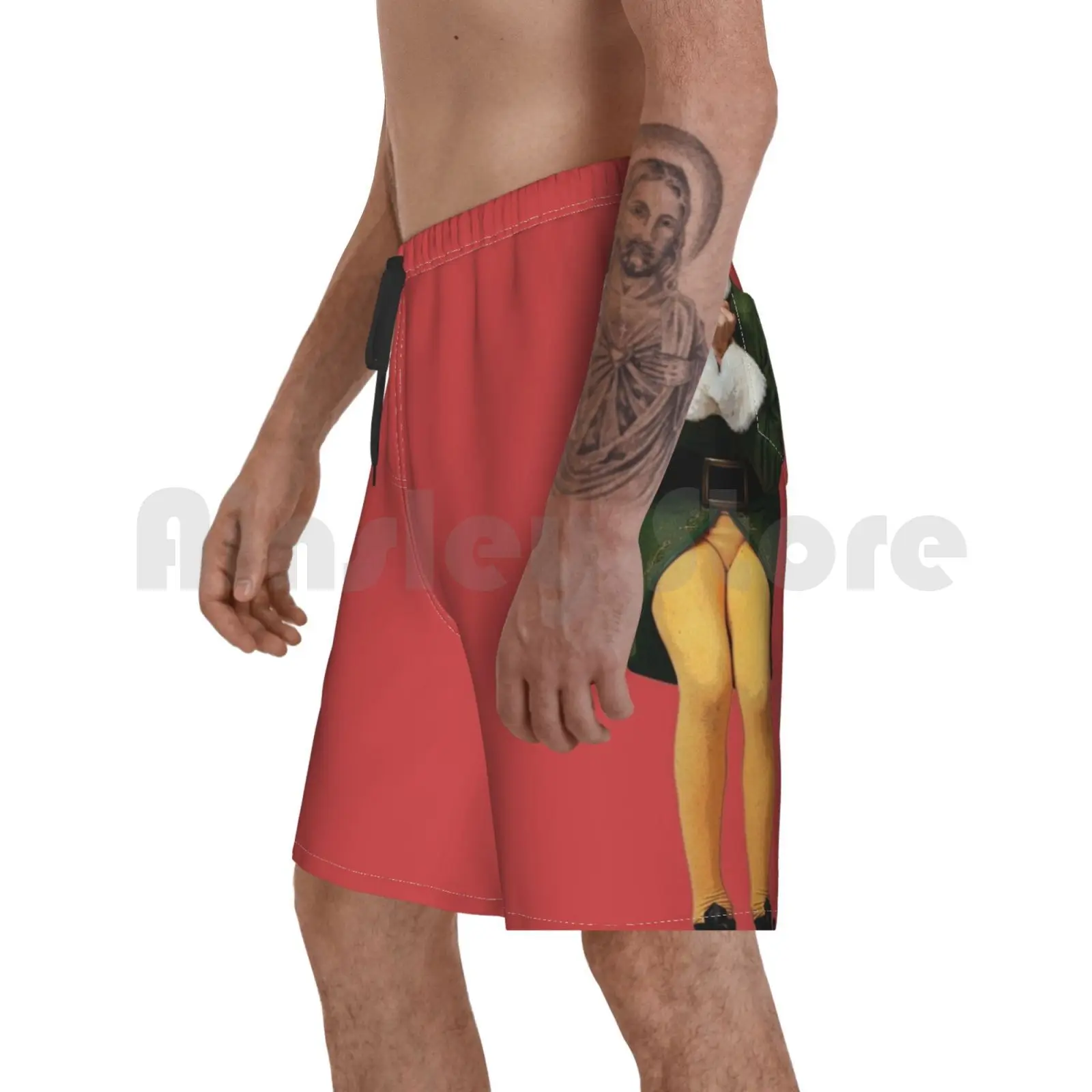 

Buddy The Elf! Will Ferrell Elf Christmas Movie Beach Shorts Men Beach Pants Swim Trunks Will Ferrell Best Christmas