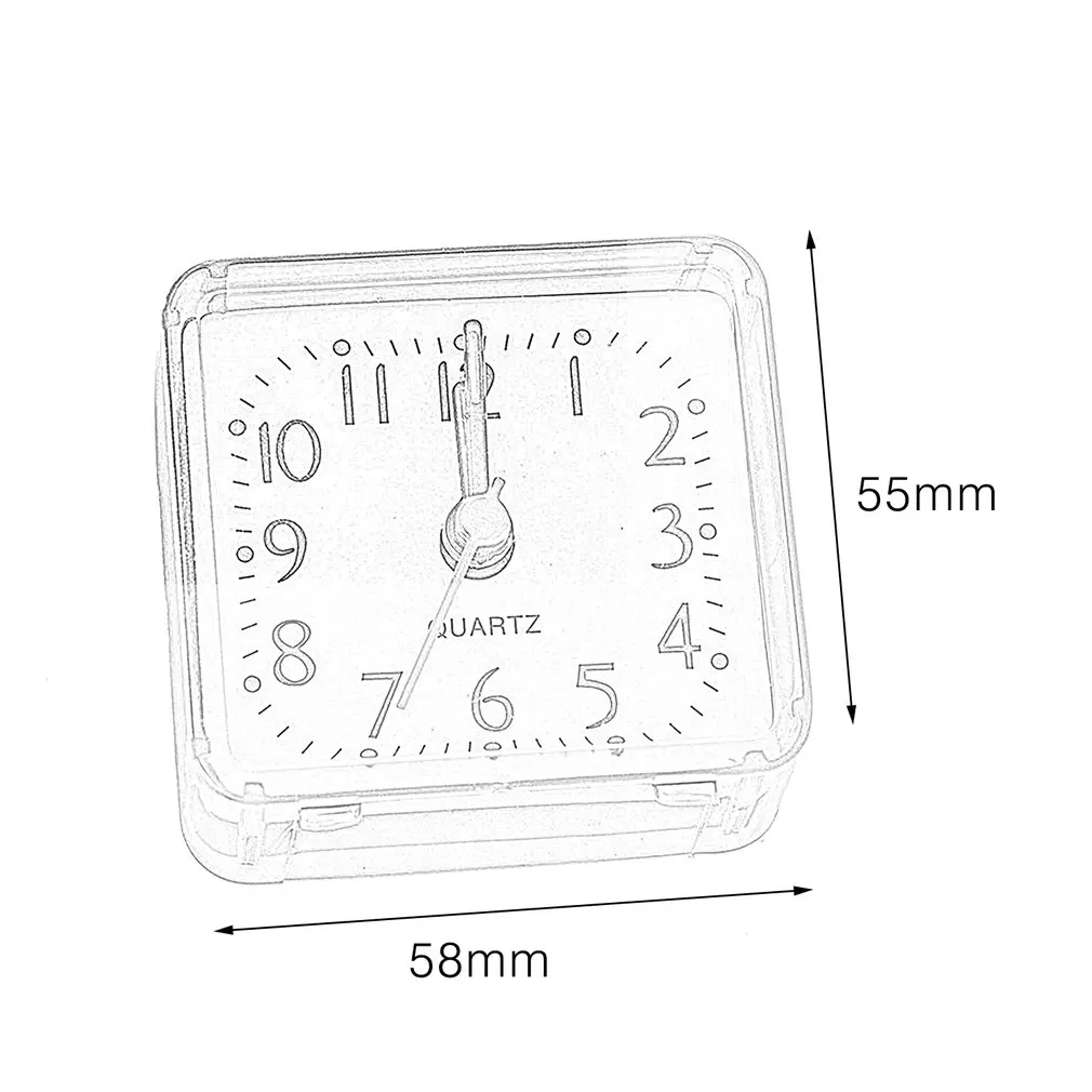 

Modern Square Watch Alarm Clock Bedroom Desktop Bed Wake Up Clocks Plastic Silent Sweeping Small Digital Clock