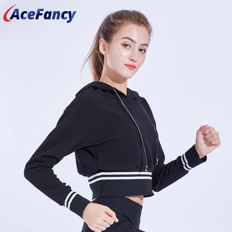 Короткий топ Acefancy с длинным рукавом поглощающий пот для йоги быстросохнущая одежда бега 17 341 спортивная