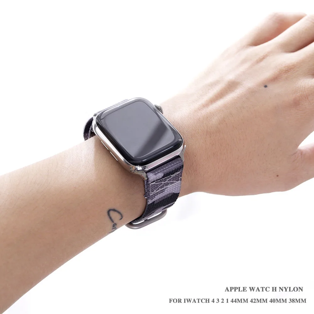 Хит продаж нейлоновый ремешок для часов Apple Watch серии 5 4 3 2 1 спортивный браслет 42