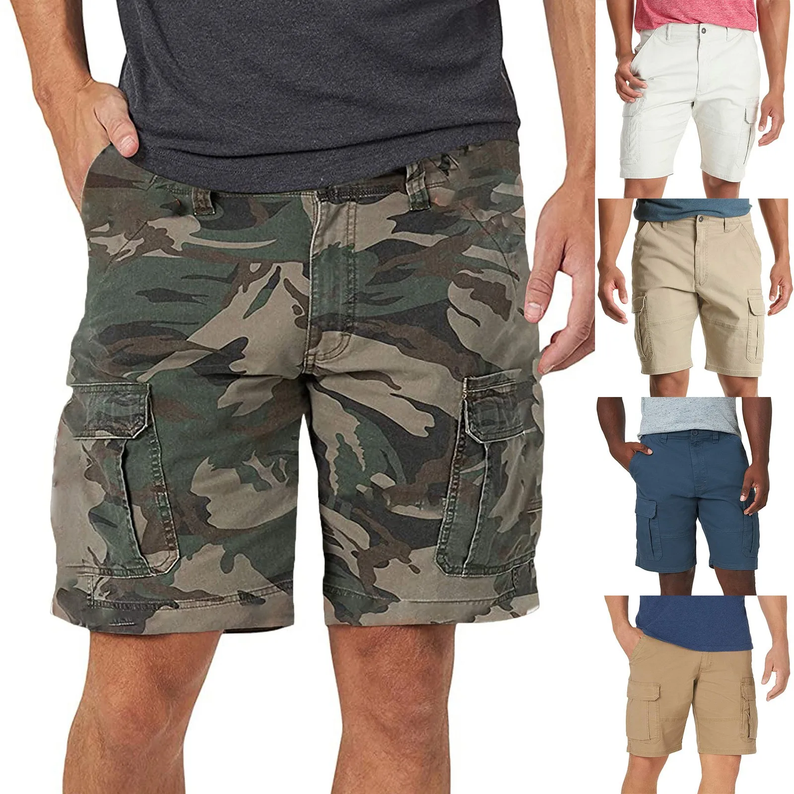 

Men's Military Cargo Shorts 2021 Army Camouflage Tactical Joggers Shorts Men Cotton Loose Work Casual Short Pants Plus Size