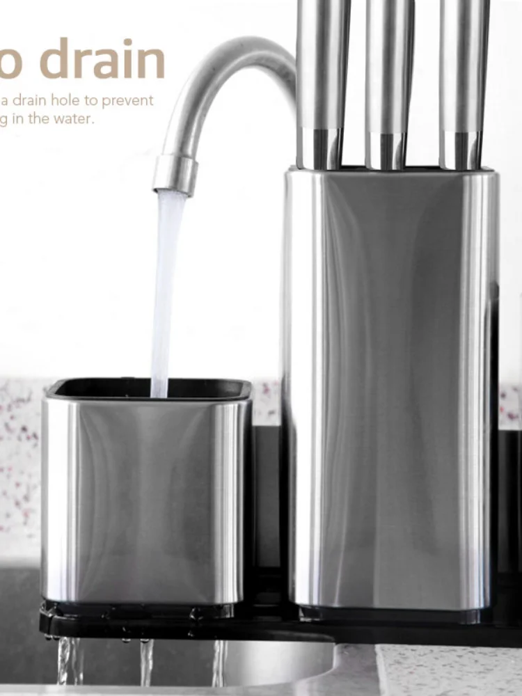 

2021 Knife Stand Holder for Kitchen Knife Stainless Steel Knife Holder Stand Block High End Kitchen Accessories Knife Block