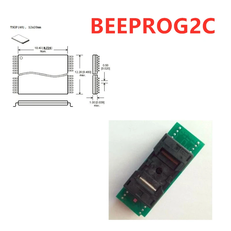 DIL48/TSOP48 ZIF 18 4 мм NAND для программиста BEEPROG2C | Обустройство дома