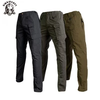 new mens tactical pants multiple pocket elasticity army military urban commuter waterproof long trousers men slim cargo pant