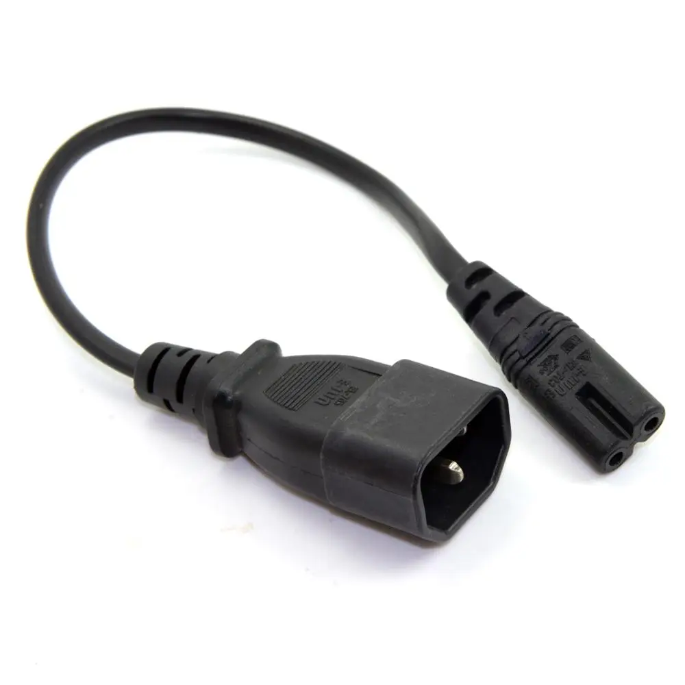 

IEC 320 C14 to IEC C7 Cable Standard Molded IEC 320 C14 Socket to IEC C7 Plug AC Power Adapter Cable 0.3m/1m/2m