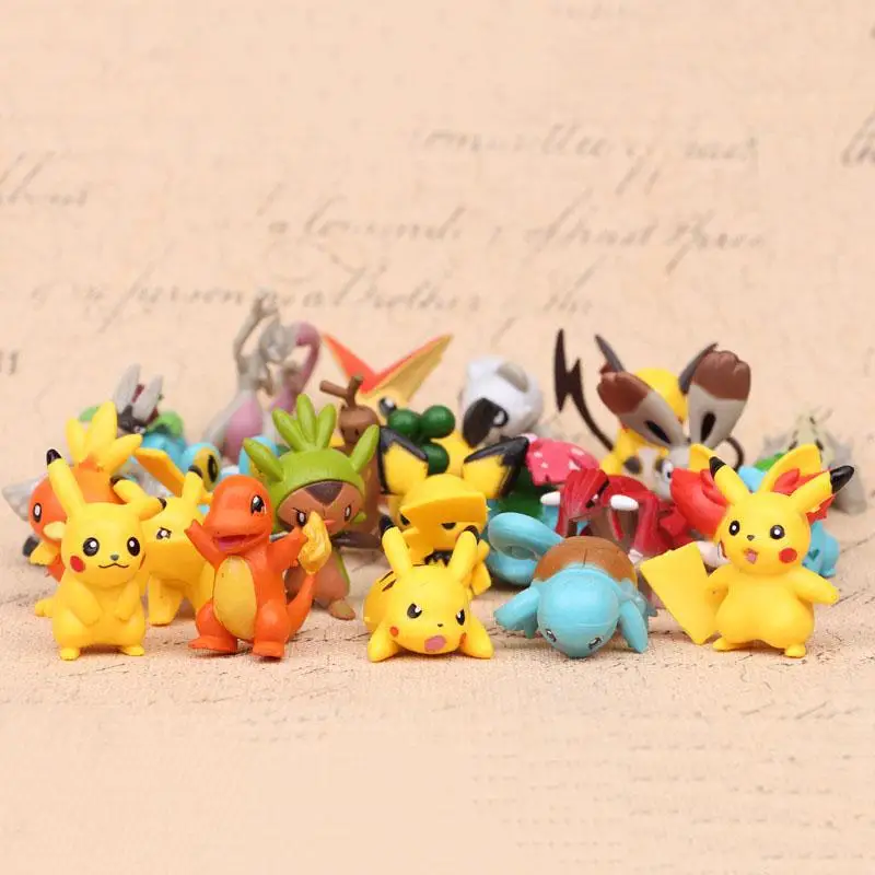

24-piece set 4-5cm Pikachu anime toy children's Christmas gift cartoon anime Pokemon action figure toy model birthday gift