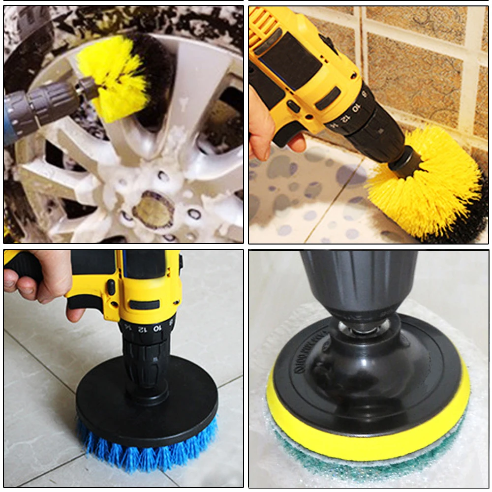 

Electric Drill Brush Car Cleaning Brushes Polishing Pad Brush For Screwdriver Carpet Brushes Car Wheel Rim Cleaning Tools