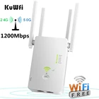 KuWFi 1200 Мбит  с повторитель Wi-Fi двухдиапазонный беспроводной 2,4 г  5 г расширитель Wi-Fi AP-маршрутизатор усилитель сигнала Wi-Fi с антеннами 4 шт.
