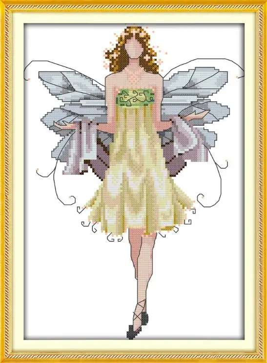 R826-2 Joy Sunday Flower fairy серия Набор для вышивки крестом 11CT печатная ткань 14CT холст DMC Вышивка крестом с фабрики - Цвет: R826-2