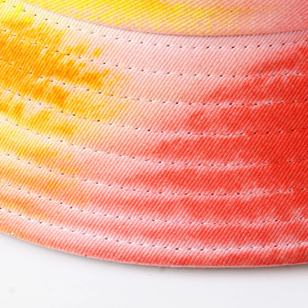 

Women Men Cotton Gradient Colored Hip Hop Wide Brim Bucket Hat Baseball Cap