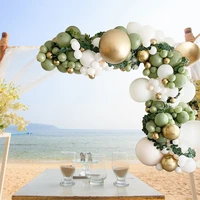 152pcs olive green balloons arch garland kit white olive green gold balloons set for wedding birthday baby shower party decor