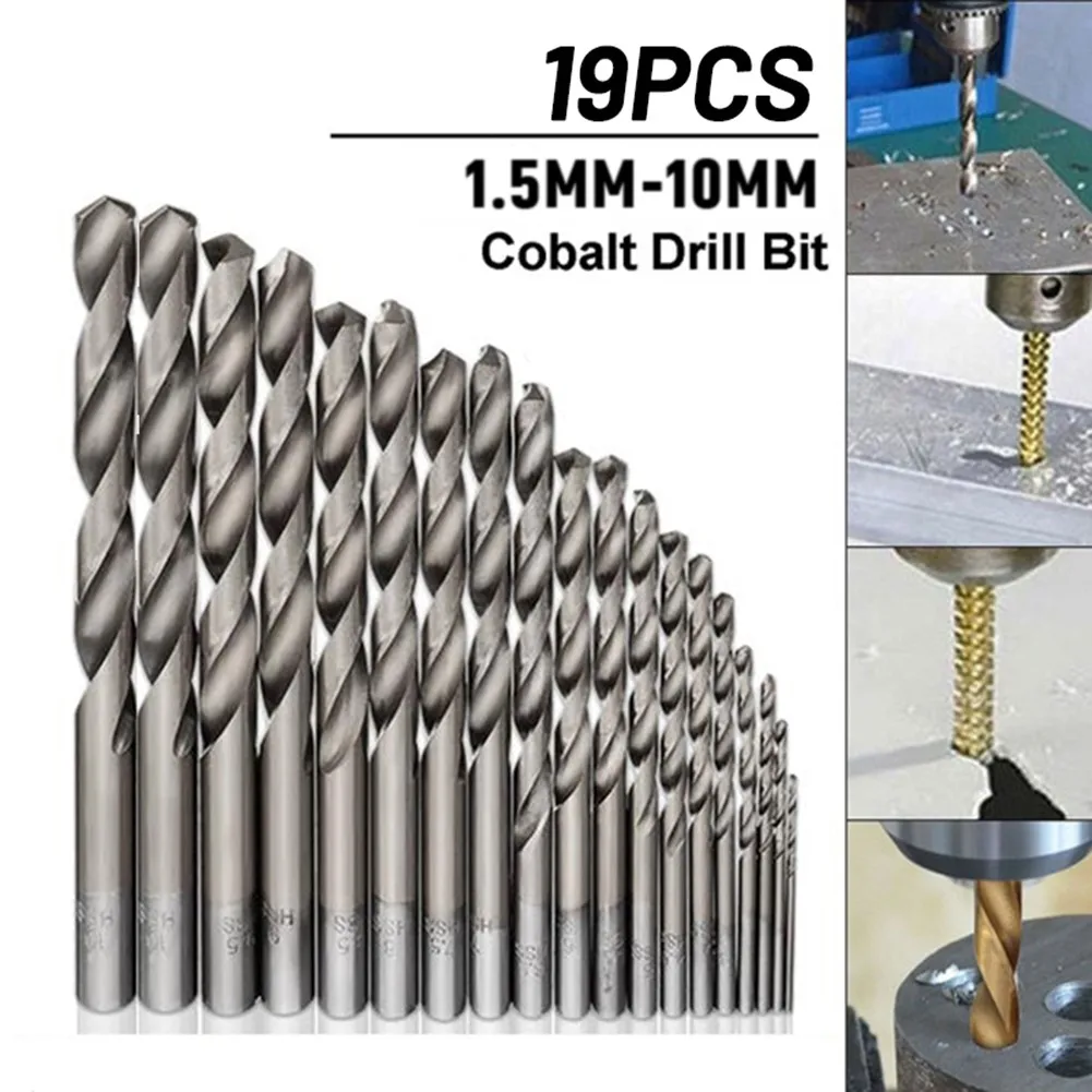 

18pcs Drill Bits 1-10.2mm Straight Shank Drilling Woodworking Carpentry