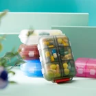 Дорожный Удобный Медицинский контейнер для таблеток, органайзер для таблеток на 12 ячеек, дозатор для таблеток контейнер для таблеток, делитель лекарств