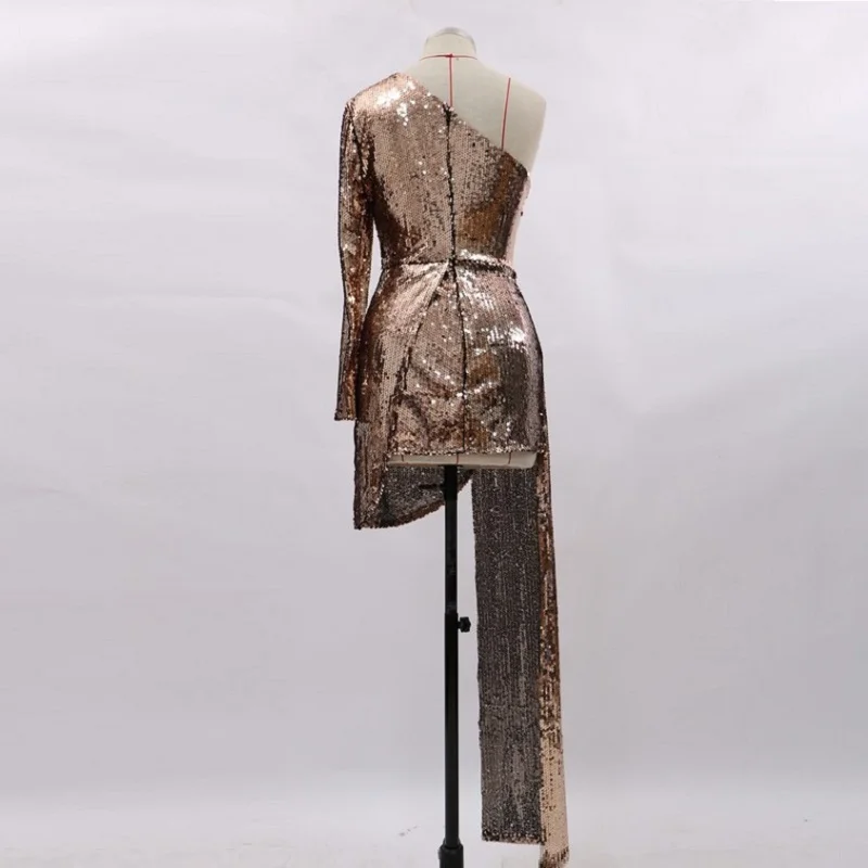 Новое обновление модное сексуальное шикарное блестящее женское мини-платье с
