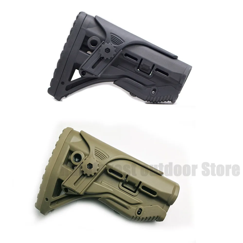 

Tactical Nylon Adjustable Extended Stock for Air Guns CS Sport Paintball Airsoft Tactical BD556 Gel Blaster Receiver Gearbox