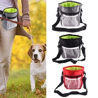 drawstring pocket design dog pouch walking food treat snack bag anti bait training pockets waist storage hold dog training tool