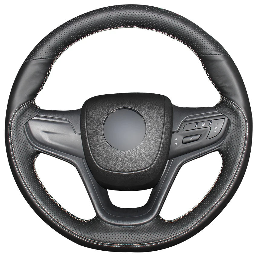 

Black Natural Leather Car Steering Wheel Cover for Buick Excelle 2015-2017