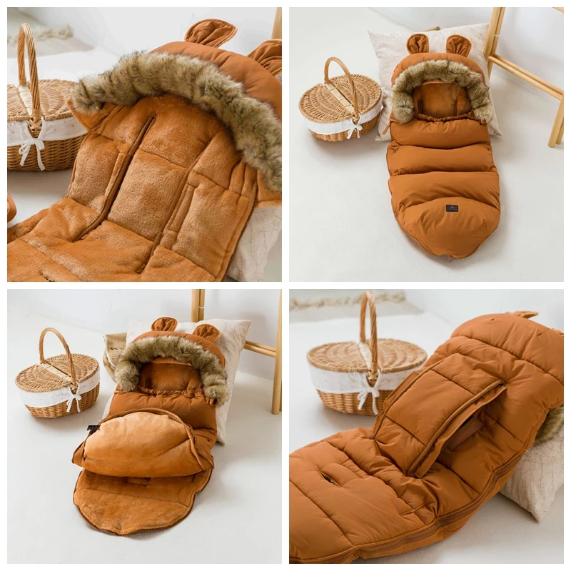 2020 конверты для коляски новорожденных комбинезон зимний ветрозащитный флисовый