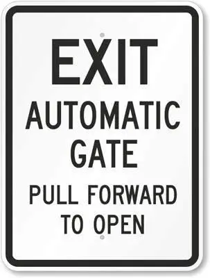 

Металлический знак выход автоматический ворот тянуть вперед для открытия знака