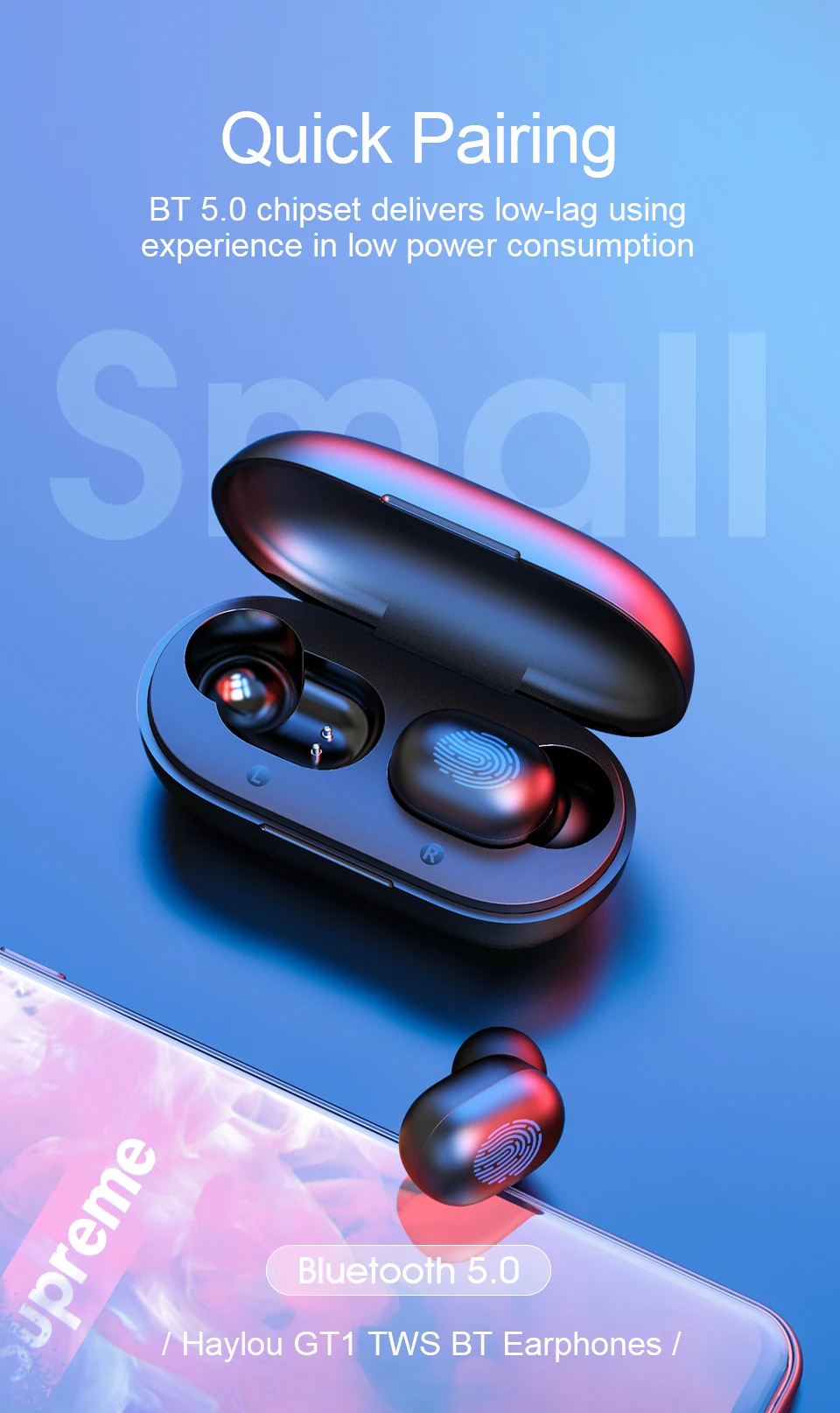 Haylou GT1 TWS беспроводные наушники Bluetooth 5,0 HD стерео спортивные наушники с шумоподавлением игровая гарнитура