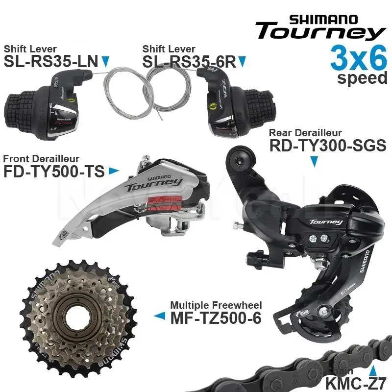 Переключатель передач SHIMANO TOURNEY 3x6 3x 7 включая переключатели RS35 TY300 задний