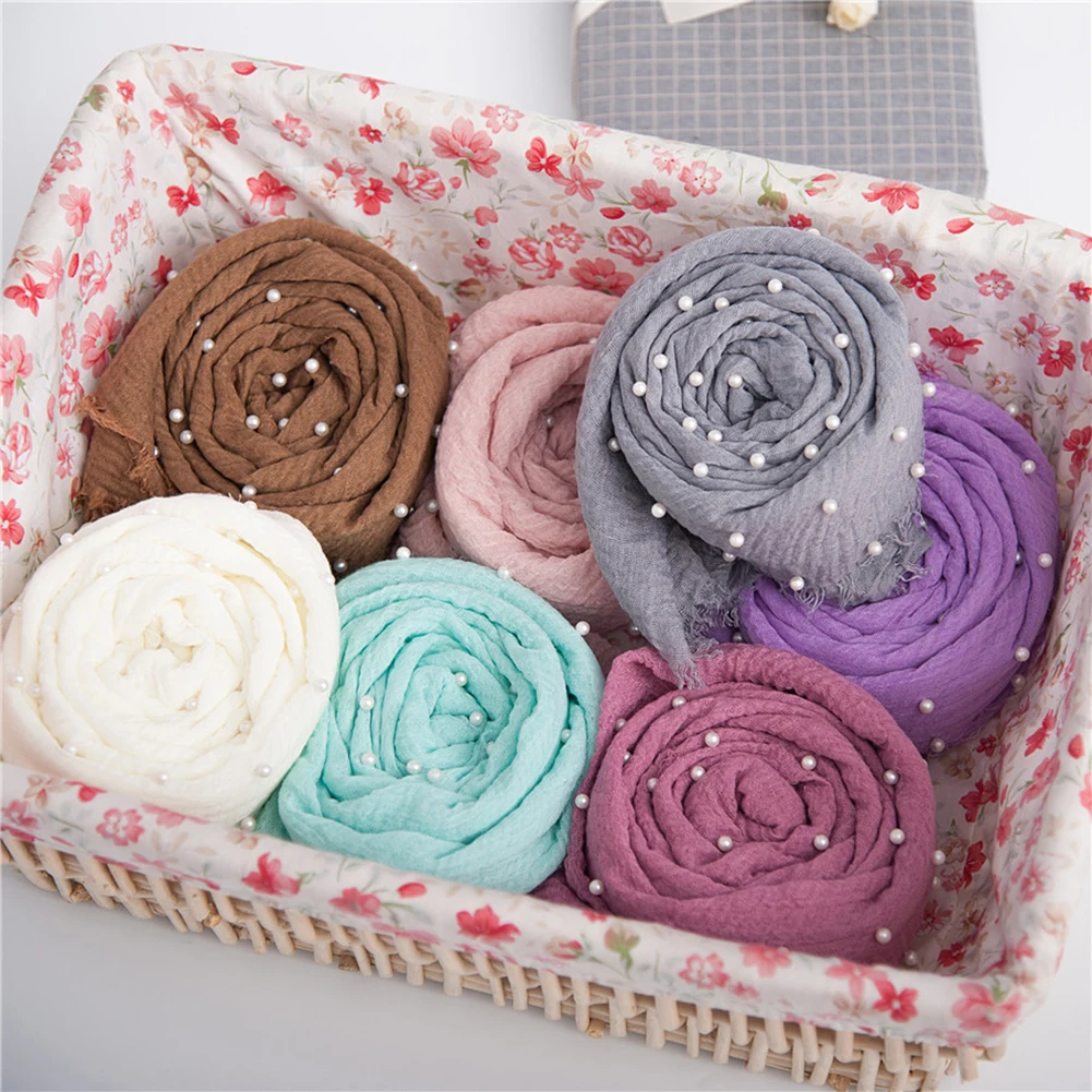 

Newborn Baby Infant Faux Pearl Decor Wrap Blanket Photography Prop Snapshot Tool Cotton and linen wrap Photography tools