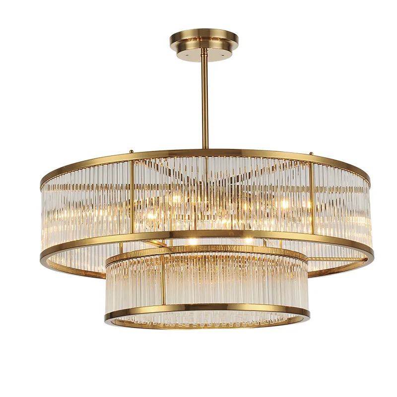

Living Room Luxury Plate Gold Led E14 Chandelier American RH LED Pendant Chandelier Lustre Chandelier Lighting Drop Light