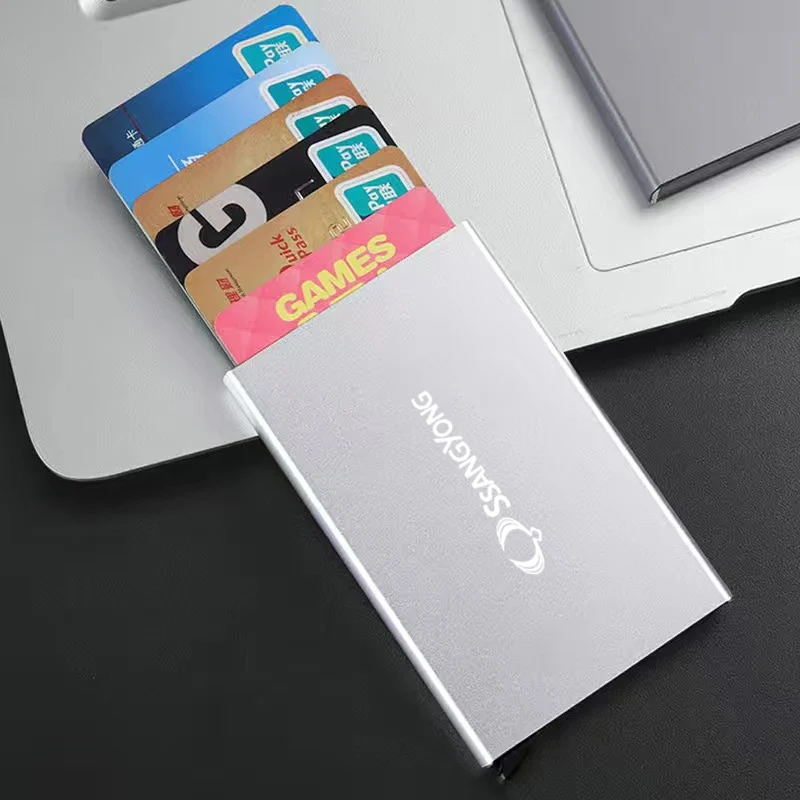 Автоматический Металлический Противоугонный смарт-кошелек идентификационная