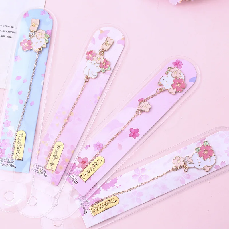 Вишневая Сакура с кроликом подвеска Закладка канцелярские принадлежности