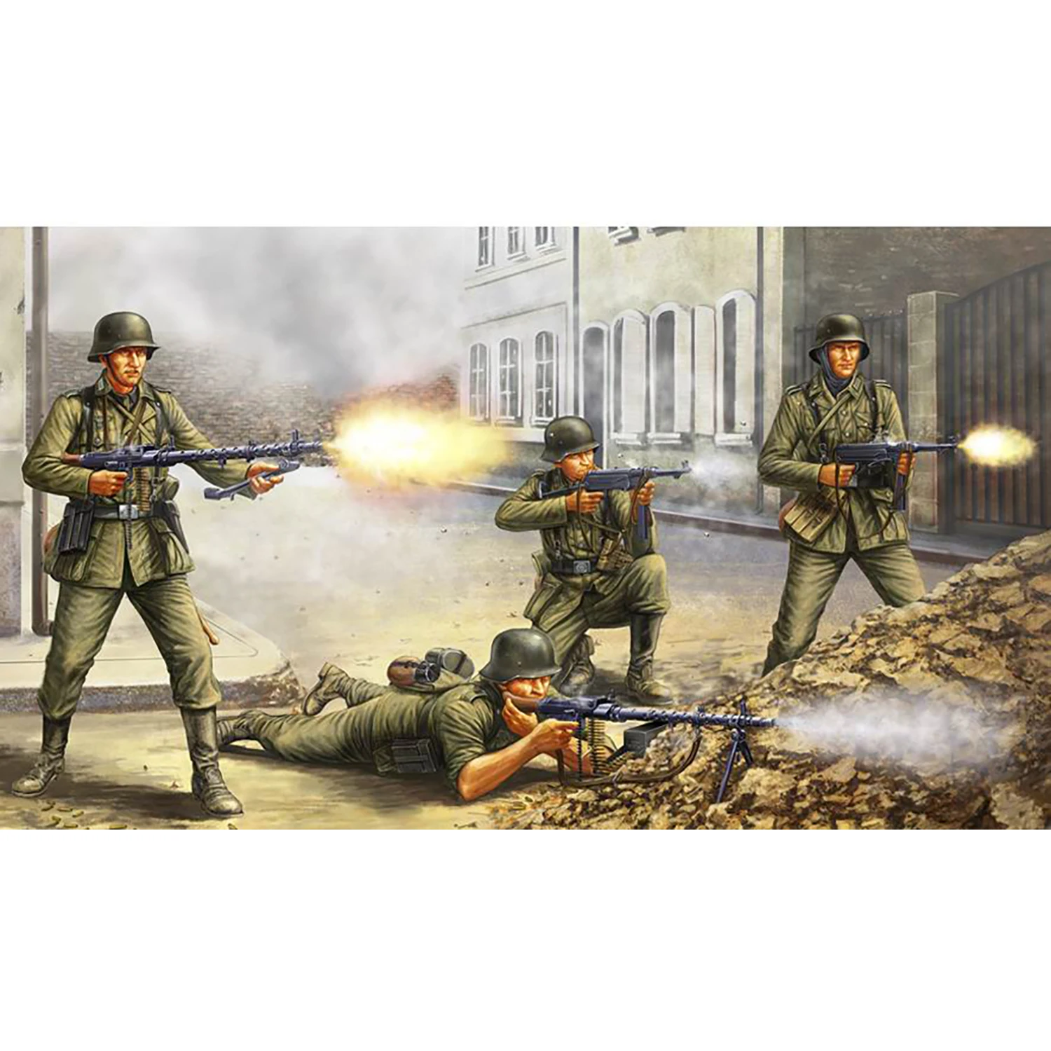 

84416 1/35 Hobby Boss The Barrage Wall Soldier Plastic German Infantry Military Figures Model Building Kits Toys TH19873-SMT2